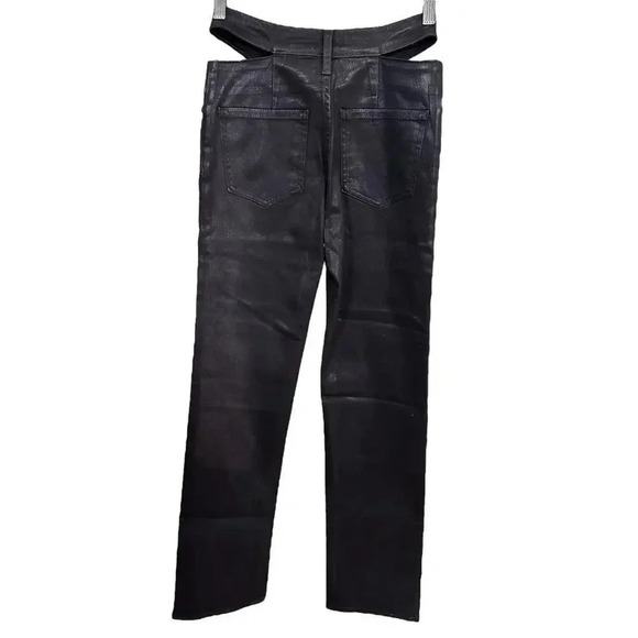 NEW-NWT! Jonathan Simkhai AMELIA black STRAIGHT LEG DENIM - Picture 7 of 9